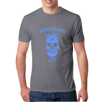 Men’s Baby Blue MML Skull Triblend  Thumbnail